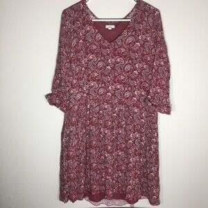 Women’s Garnet Hill Dress Paisley Boho Beachy Cute